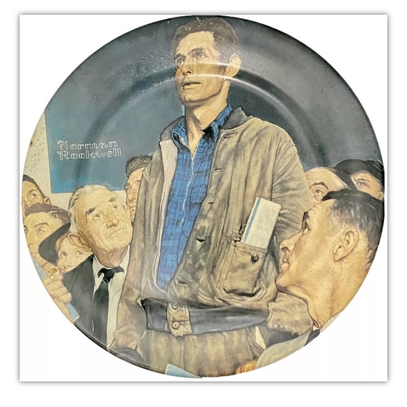 VTG 1979 & 1980 Norman Rockwell Freedom Plates - Picture 6 of 16